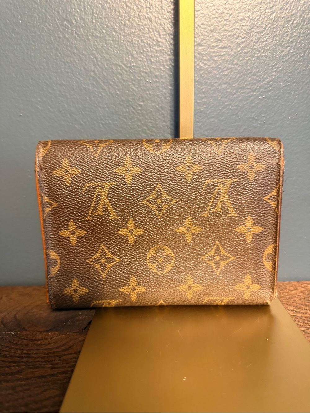 Louis Vuitton Monogram Canvas Foldover Wallet - Brown/Gold - Picture 2 of 8